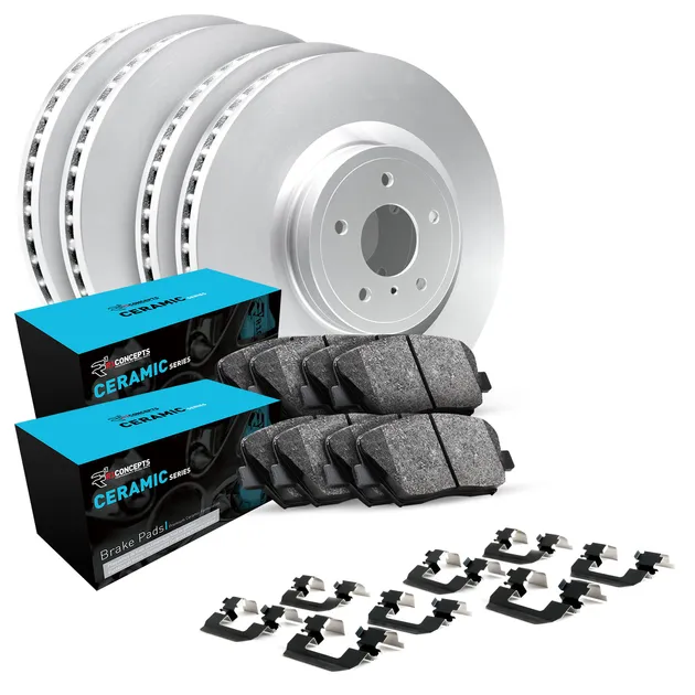 R1 Concepts WDWH2-73039 Brake Rotor- Carbon Coated W/ Ceramic Pads & Hdw
